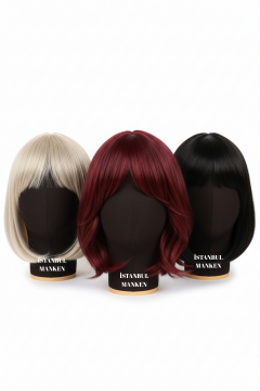 Bayan kumaş kaplı kafa mankeni-Aksesuar Mankeni