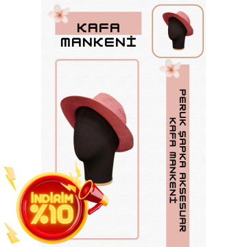 Bayan kumaş kaplı kafa mankeni-Aksesuar Mankeni