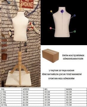 Çocuk terzi mankeni prova mankeni vitrin mankeni