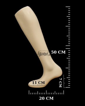 Fiber Bayan Diz Altı Sol Ayak Çorap Mankeni