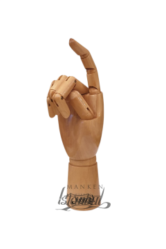 Ahşap Cilalı Sağ Erkek El 30 cm-Eskiz El Mankeni