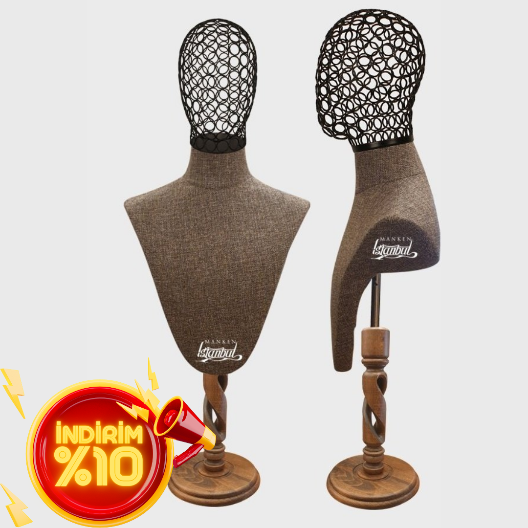 Erkek tel kafalı gömlek ve aksesuar mankeni