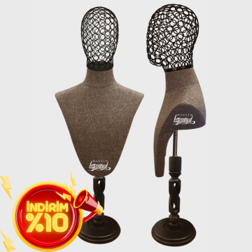 Erkek tel kafalı gömlek ve aksesuar mankeni