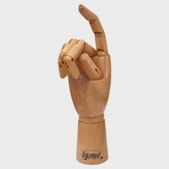 Ahşap Cilalı Sağ Bayan El 25 cm-Eskiz El Mankeni