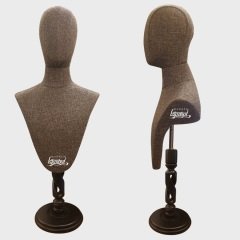 Erkek kumaş kafalı gömlek ve aksesuar mankeni