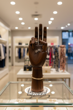 Ahşap Ceviz Sağ Bayan El  25 cm-Eskiz El Mankeni