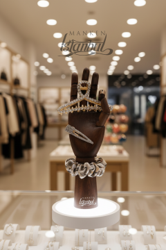 Ahşap Ceviz Sağ Bayan El  25 cm-Eskiz El Mankeni