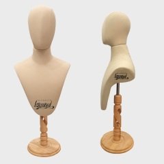 Erkek kumaş kafalı gömlek ve aksesuar mankeni