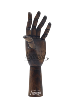 Ahşap Ceviz Sol Bayan El  25 cm-Eskiz El Mankeni