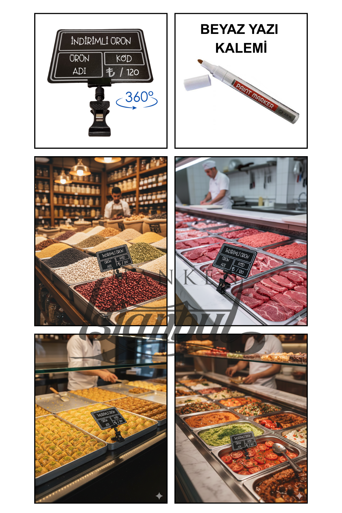 Yazı Kalemli 10 Adet Mandallı Fiyat Etiketi