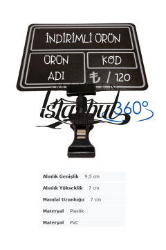 Yazı Kalemli 10 Adet Mandallı Fiyat Etiketi