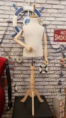 Ahşap Kollu Çocuk Terzi Mankeni Vitrin Mankeni