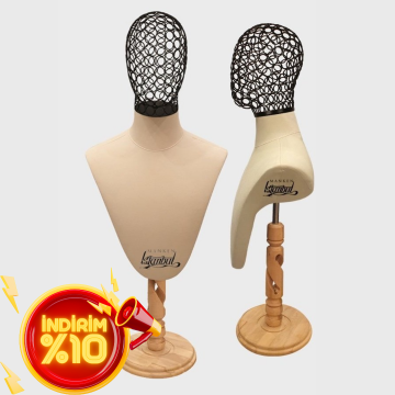 Erkek tel kafalı gömlek ve aksesuar mankeni