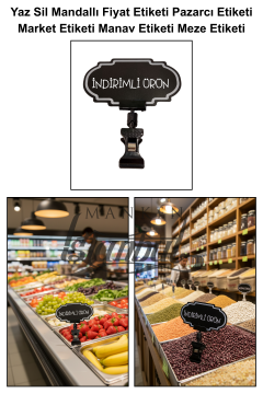Yazı Kalemli 10 Adet Mini Boy Mandallı Fiyat Etiketi Pazarcı Etiketi Market Etiketi Manav Etiketi