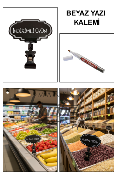 Yazı Kalemli 10 Adet Mini Boy Mandallı Fiyat Etiketi Pazarcı Etiketi Market Etiketi Manav Etiketi