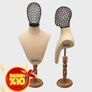 Erkek tel kafalı gömlek ve aksesuar mankeni