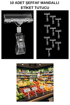 10 Adet Şeffaf (360 Derece Hareket Edebilir Dönebilir)