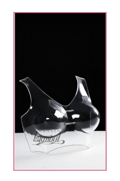 Sutyen Sergileme Mankeni - Vitrin İçin Şeffaf Gövde Mankeni