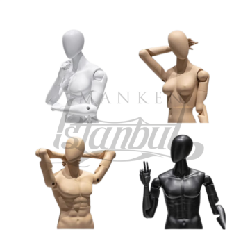 Eklem Yerleri Tamamen Hareketli Özel Vitrin Mankeni