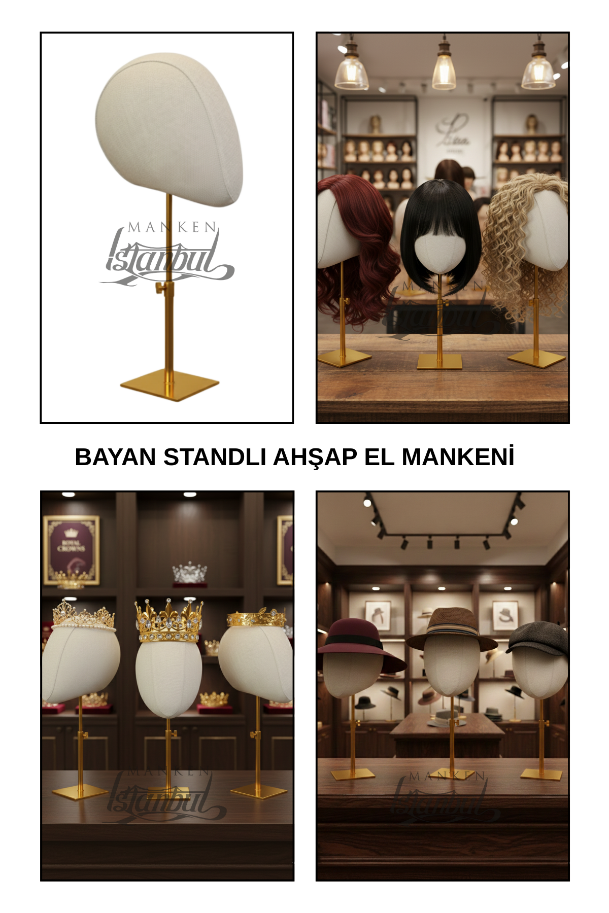 Bayan kumaş kaplı Zürafa kafa mankeni-Aksesuar Mankeni