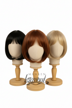 Bayan kumaş kaplı kafa mankeni-Aksesuar Mankeni