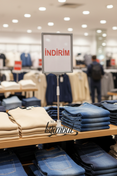 Gri Beyaz Renk A4 Ayaklı Etiketlik Fiyat Etiketi Sepet Etiketi