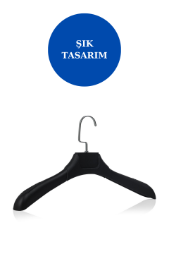 10 Adet A Kalite 44 cm Plastik Ceket  Askısı Elbise Askısı