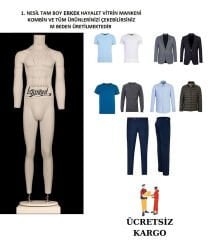 (ÖN SİPARİŞ) 1.Nesil Fotoğraf Erkek Çekim Mankeni Hayalet Manken- Ghost Mannequin