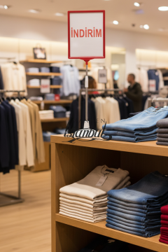 Kırmızı Beyaz Renk A4 Ayaklı Etiketlik Fiyat Etiketi