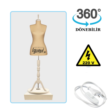 Döner Standlı Bayan Terzi Mankeni Vitrin Mankeni