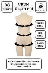 Lüks Gold Ayaklı Pantolon Giyebilen Ahşap Kollu Terzi Mankeni 38 beden