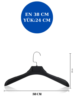 10 Adet 38 cm Plastik Ceket  Askısı Elbise Askısı