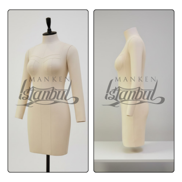 Tekerlekli Ayak Bayan profesyonel kollu terzi mankeni, prova mankeni