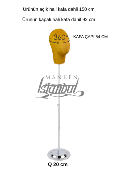 Delüks Yükseklik Ayarlanabilir Kumaş Kafa Mankeni