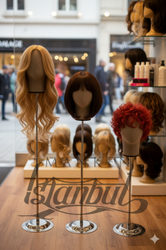 Delüks Yükseklik Ayarlanabilir Kumaş Kafa Mankeni