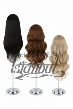 Delüks Yükseklik Ayarlanabilir Kumaş Kafa Mankeni