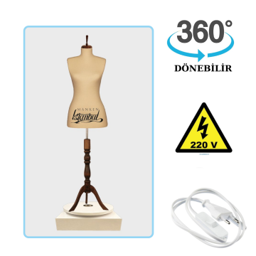 Döner Standlı Bayan Terzi Mankeni Vitrin Mankeni