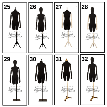 Ahşap Kollu 36 İle 46 Beden Terzi Mankeni Vitrin Mankeni