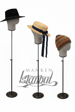 Delüks Yükseklik Ayarlanabilir Kumaş Kafa Mankeni