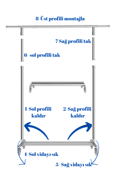 A Kalite Katlanabilir Tekerlekli Metal Orta Stand
