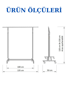 A Kalite Katlanabilir Tekerlekli Metal Orta Stand