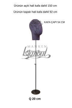 Delüks Yükseklik Ayarlanabilir Kumaş Kafa Mankeni