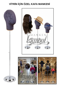 Delüks Yükseklik Ayarlanabilir Kumaş Kafa Mankeni