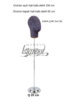 Delüks Yükseklik Ayarlanabilir Kumaş Kafa Mankeni