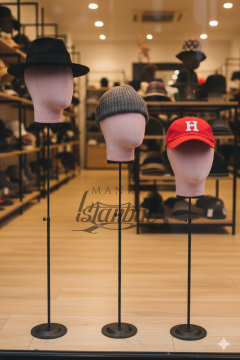 Delüks Yükseklik Ayarlanabilir Kumaş Kafa Mankeni