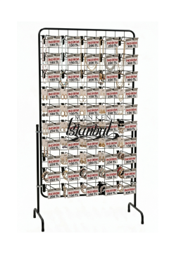 90 x 190 Cm Tel Pano Standı - 50 Adet Etiketli Askı Çubuklu Etiketli Tel Pano Kancalı Ürün Standı