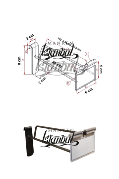 90 x 190 Cm Tel Pano Standı - 50 Adet Etiketli Askı Çubuklu Etiketli Tel Pano Kancalı Ürün Standı