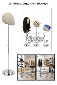 Delüks Yükseklik Ayarlanabilir Kumaş Kafa Mankeni