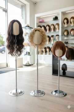 Delüks Yükseklik Ayarlanabilir Kumaş Kafa Mankeni