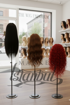 Delüks Yükseklik Ayarlanabilir Kumaş Kafa Mankeni